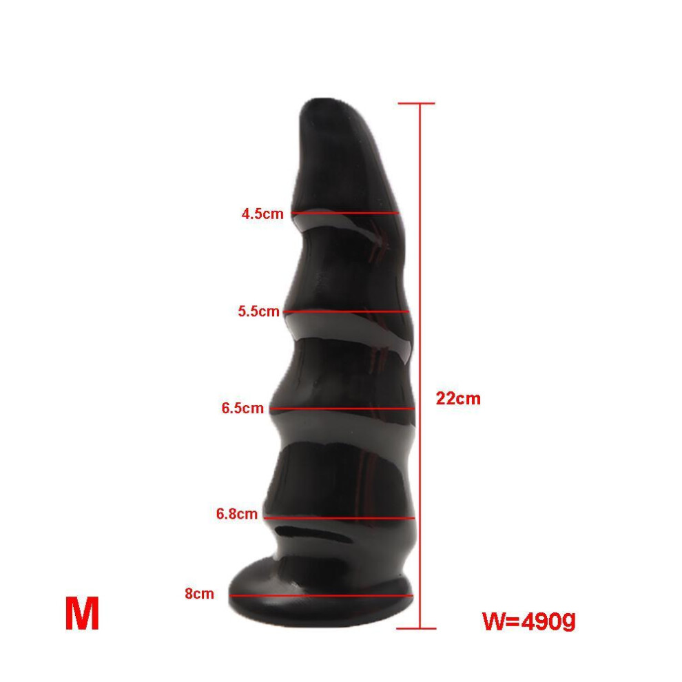 (B-Black-M) New Huge Anal Dildo Expansion Anal Plug Big Butt Plug Annal Dilator Masturbator Prostate Massager Adult Sex Toys For Men