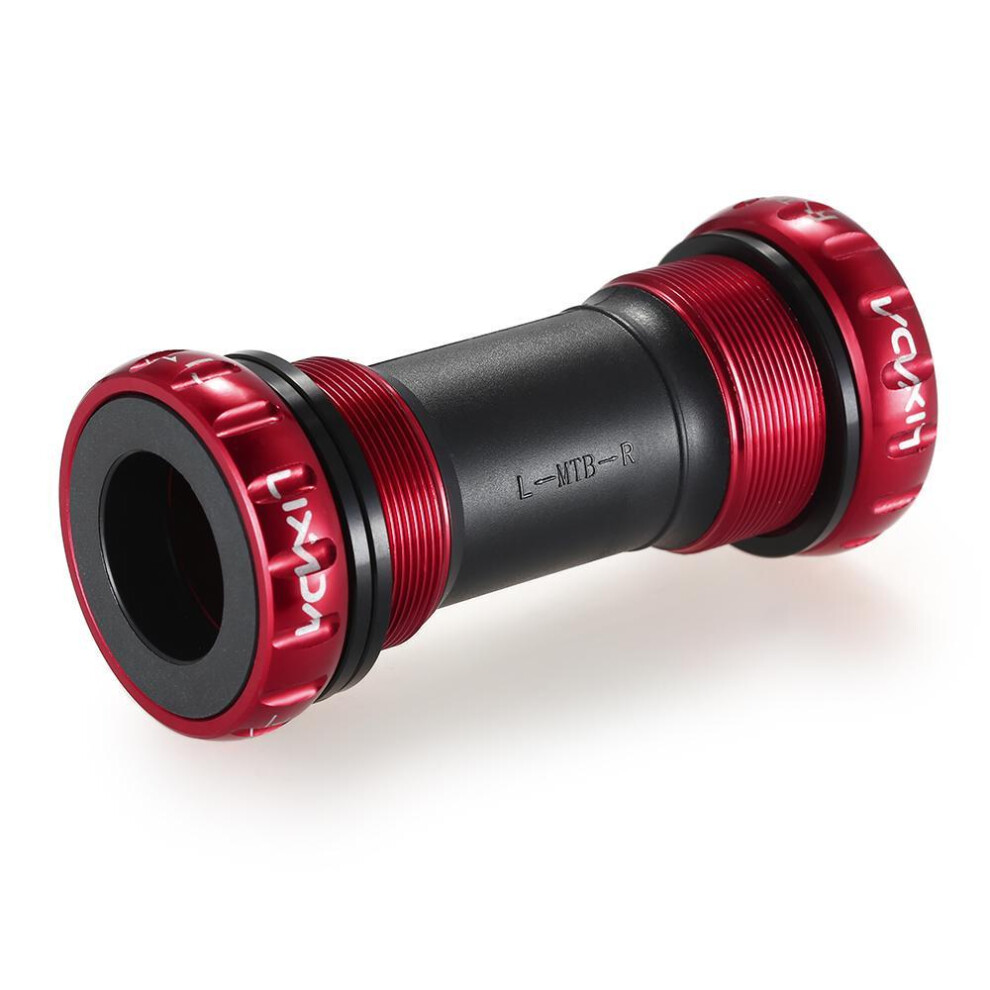 (red, 2) Lixada Mtb Mountain Bike Bicycle Cycling Thread Type Bottom Bracket Aluminum Alloy 68mm/73mm Bb Crank