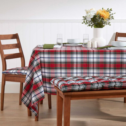 Homescapes Homescapes Macduff Tartan Bench Cushion 2 Seater 1