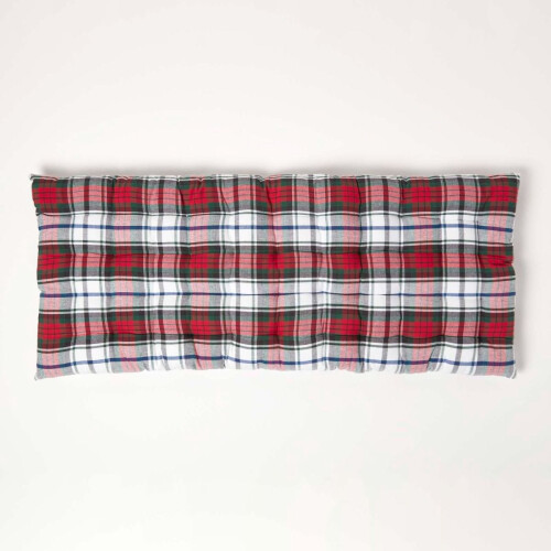 Homescapes Homescapes Macduff Tartan Bench Cushion 2 Seater 2