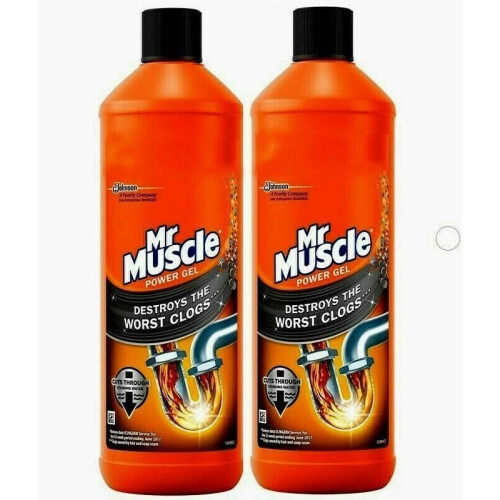 Mr Muscle Mr Muscle Kitchen + Bathroom Drain Gel, 2 x 1L 1