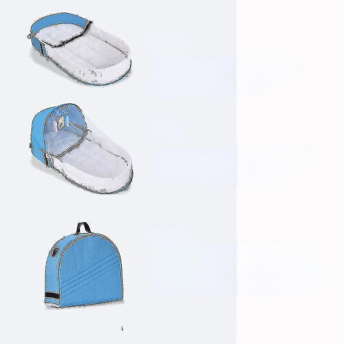 (Blue) Portable Travel   Nest Multi-function   Bed Crib_y High Quality 2