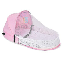 (Pink) Portable Travel Nest Multi-function Bed Crib_y High Quality