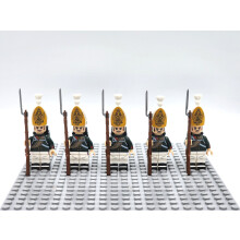 (Russian Pavlovsk Grenadiers ) 5PCS/Set Historic Military Army Minifigures