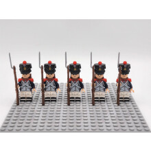 (French Fusiliers) 5PCS/Set Historic Military Army Minifigures