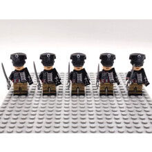 (Prussian Totenkopf Hussars) 5PCS/Set Historic Military Army Minifigures