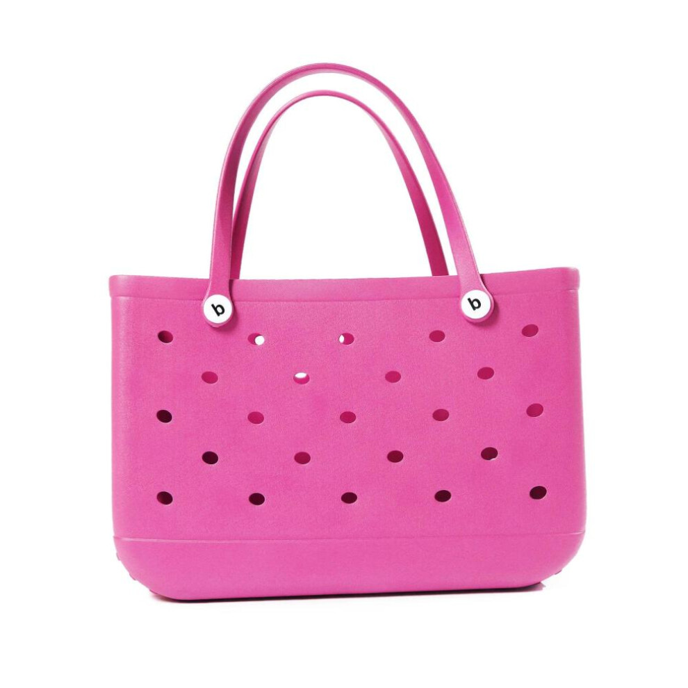 (rose, 38*32*13cm) X-Large Rubber Beach Bag For Men & Women Large Capacity Travel Bag Beach Tote Bag For The Beach Boat Pool