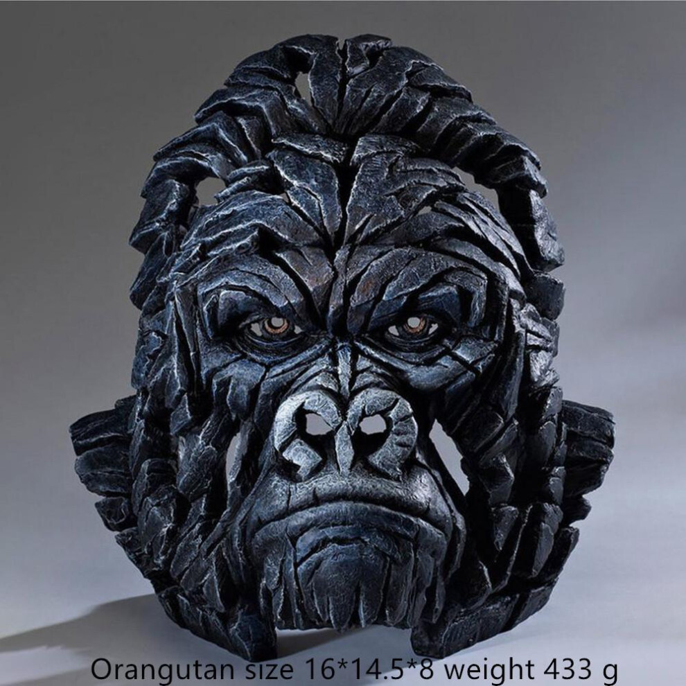 (Orangutan) New Trends Contemporary Nordic Style Animal Sculpture Home Decoration Lion Tiger Bust Of Edge Scenes Room Decor&wall