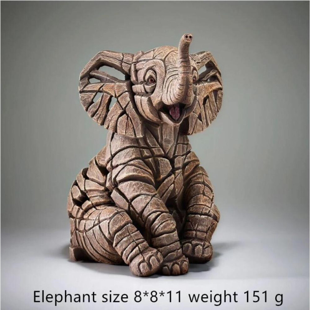 (Elephant) New Trends Contemporary Nordic Style Animal Sculpture Home Decoration Lion Tiger Bust Of Edge Scenes Room Decor&wall