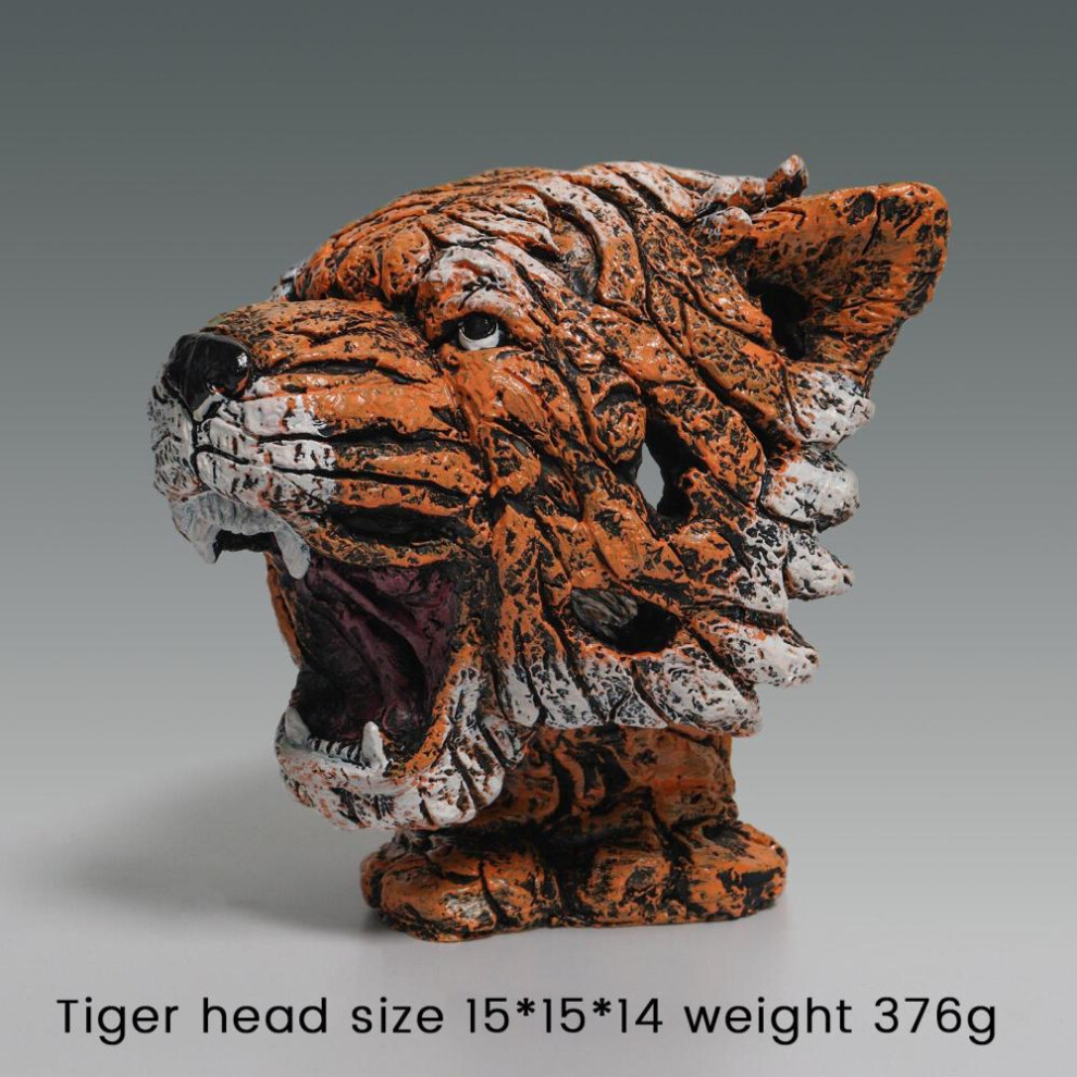 (Tiger) New Trends Contemporary Nordic Style Animal Sculpture Home Decoration Lion Tiger Bust Of Edge Scenes Room Decor&wall