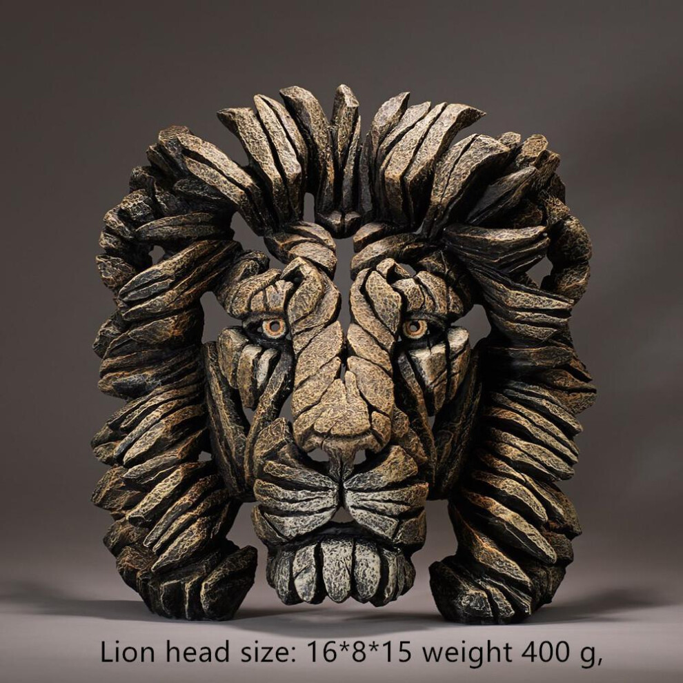 (Lion) New Trends Contemporary Nordic Style Animal Sculpture Home Decoration Lion Tiger Bust Of Edge Scenes Room Decor&wall