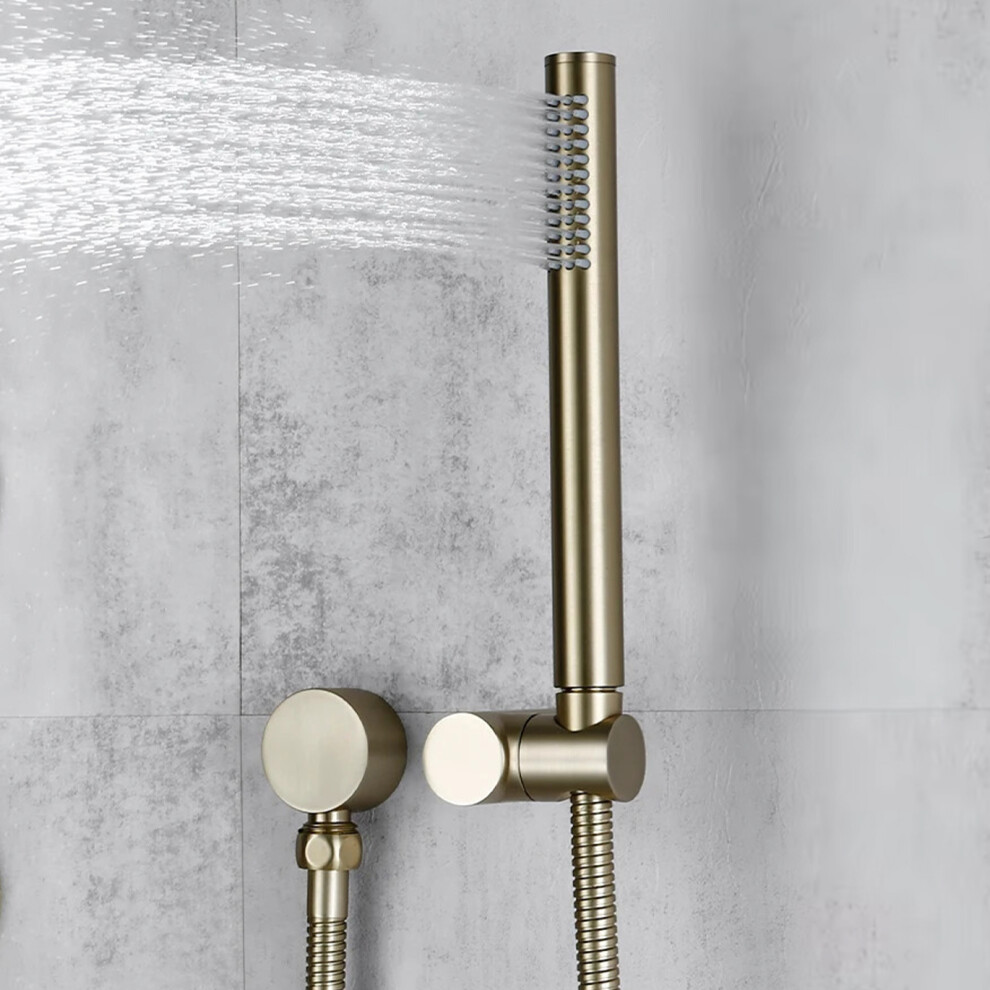 Nes Home Brushed Brass Minimalist Pencil Handheld Shower Head Handset