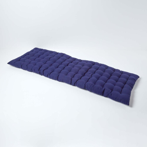 Homescapes (Three Seater, Navy Blue) Bench Cushion