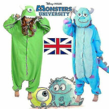 (L, sulley) Fancy Adult Cos Outfit Cute Mike Sully Pajamas S Pajamas _y High Quality