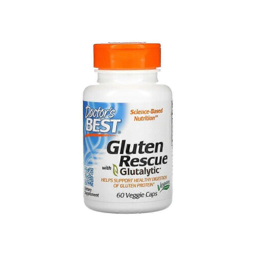 Doctor's Best Gluten Rescue with Glutalytic Vcaps 60 1