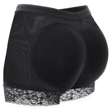 (black, XXL) Women Body Shaper Ass Padded Butt Lifter Panty Hip Lifting Control Panties Fake Ass Padding Underwear Booty Enhancer Boxer Briefs Bum Push Up Boyshort