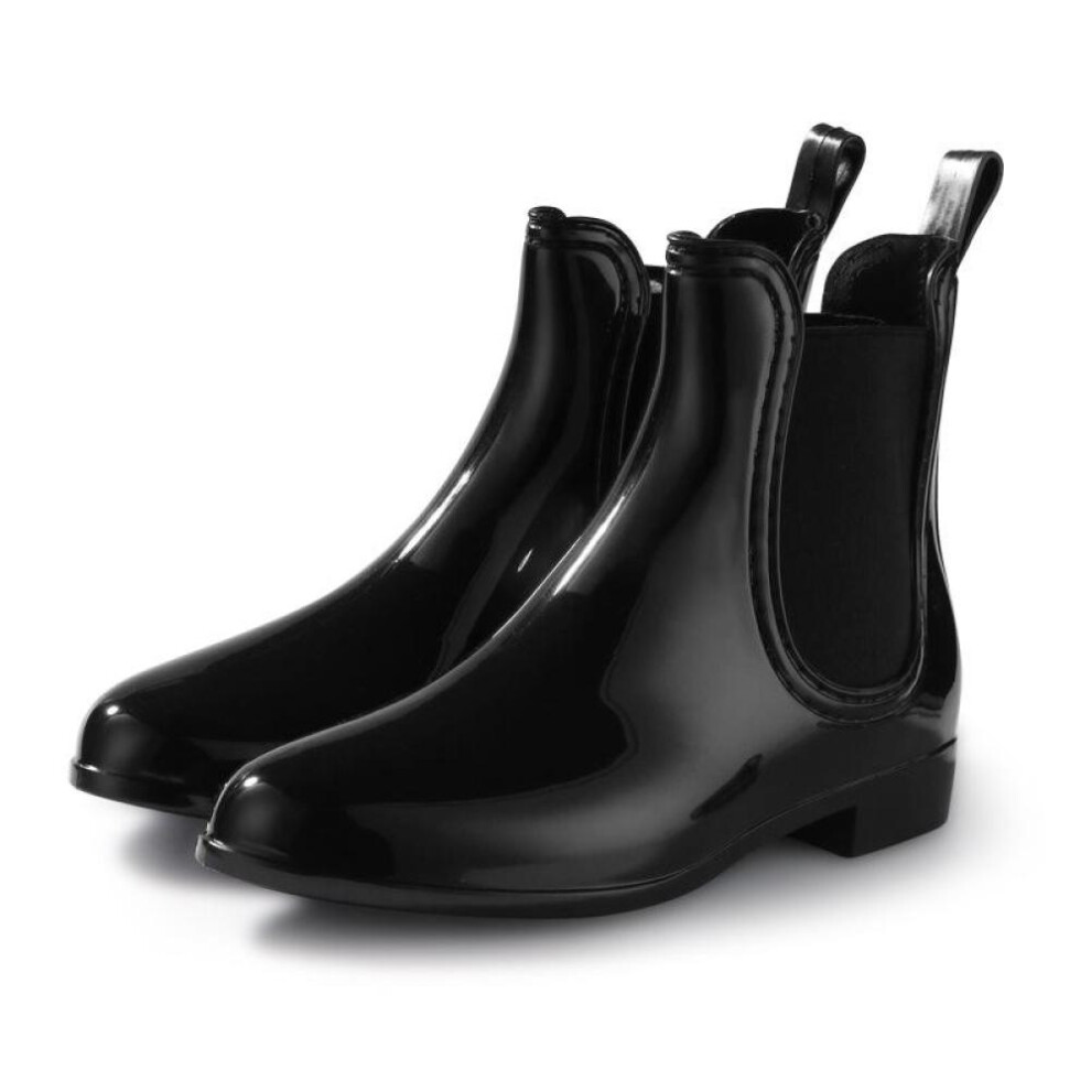 (as the picture, 37) Fashion Chelsea Low Rain Shoes Women Rubber Shoes Rain Boots Water Shoes Plastic Water Boots Rain Boots