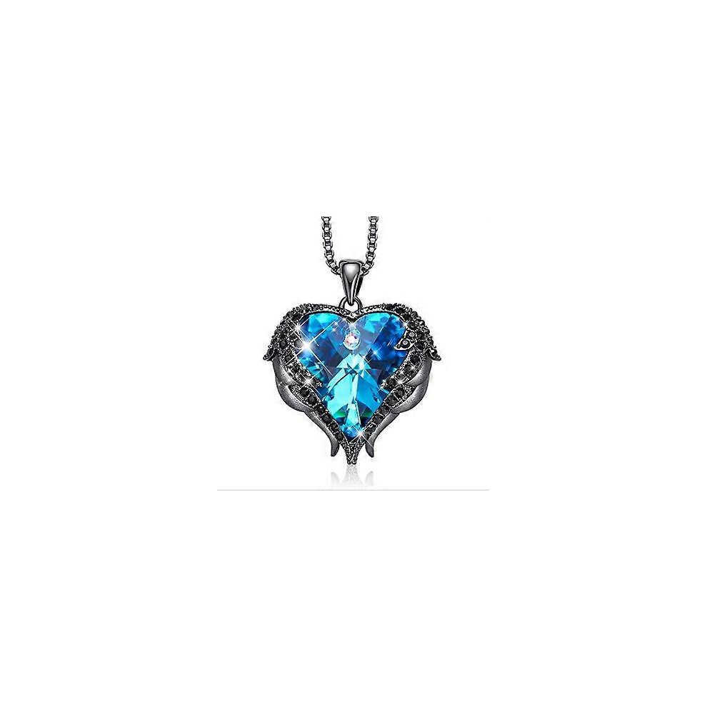 Colliers de Coeur d'Aile d'Ange pour Femmes, Pendentifs en Argent et Or Cadeaux pour Elle à Noël, Saint Valentin, Fête des Mères, Anniversaire