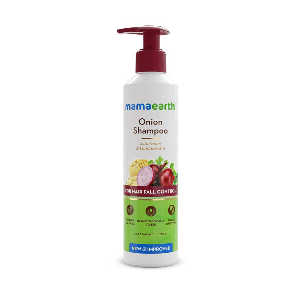 Mamaearth Onion Shampoo For Hair Growth & Hair Fall Control 250Ml