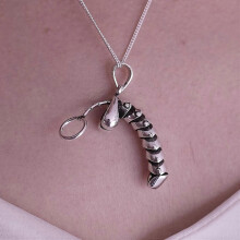 (Silver) Funny Erectable Pendant Necklace