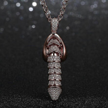 (Rose Gold) Funny Erectable Pendant Necklace