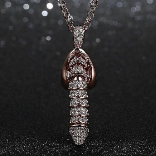 (Rose Gold) Funny Erectable Pendant Necklace