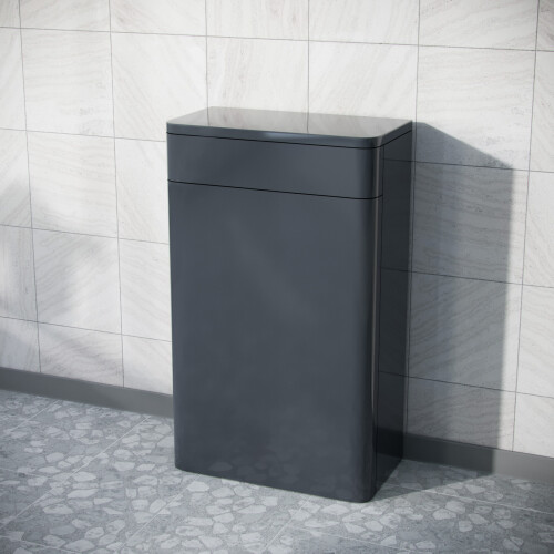 NES Home Nes Home Dark Grey 500mm Back to Wall WC Unit Flat Pack