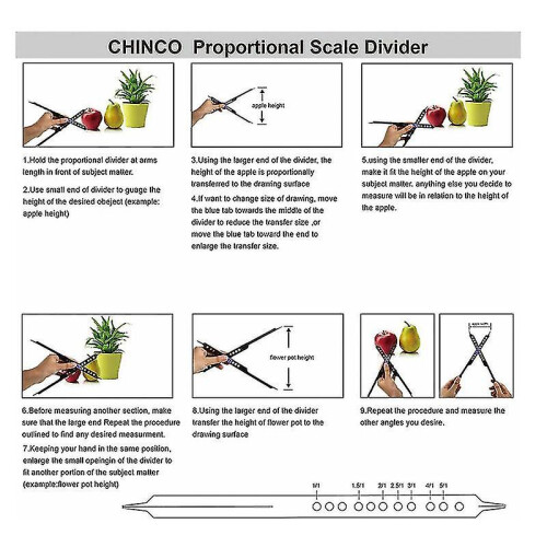 10 Inches Proportional Scale Divider Drawing Tool for Artists Adjustable Plastic 1