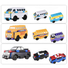 (City Vehicles) 2-in-1 Flip Car Toy Flip Racers Transformable Cars Kiddie Corner Dual Design Toys