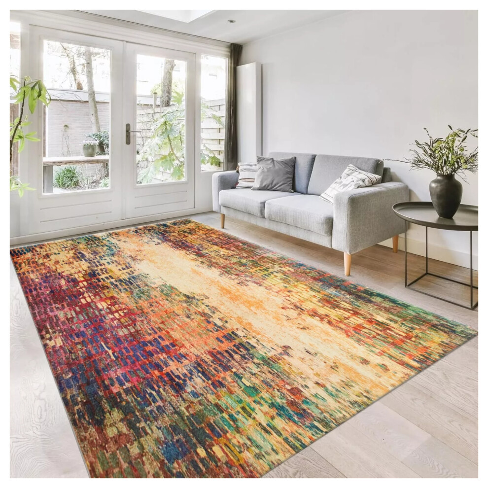 (Cashmere Vibrant Abstract Rug) Extra Large Rugs Traditional Carpet Living Room UK