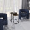 URBN Living (Rustic Brown Top with Black Legs) 2 Pcs Round Nesting Stackable Sofa Side Bedside End Table Set Wood Top Metal Legs 5