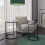 URBN Living (White Marble Top with Black Legs) 2 Pcs Round Nesting Stackable Sofa Side Bedside End Table Set Wood Top Metal Legs 3