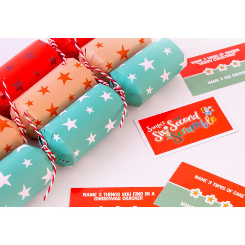 6 Six Second Scramble Christmas Crackers Kids Game Xmas Dinner Party 1