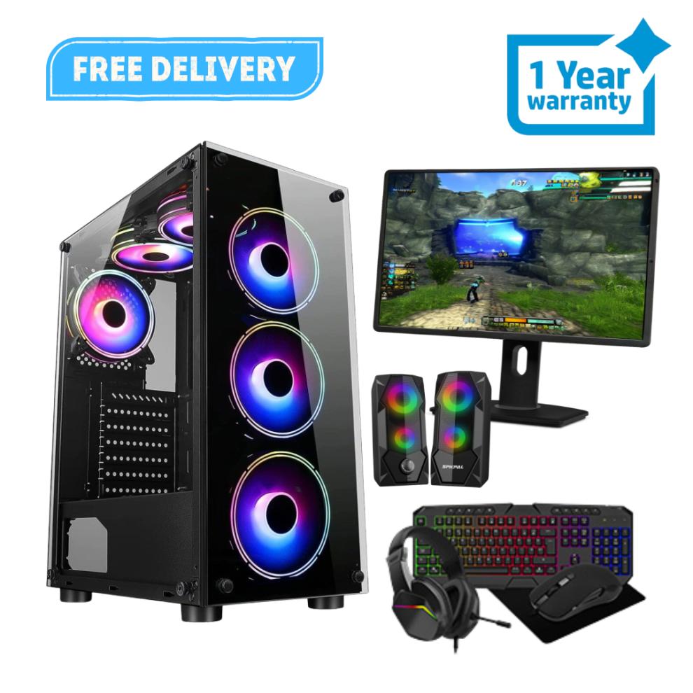 22-Inch Gaming Pc Bundle With Intel Core I5, 16Gb Ram, 240Gb Ssd + 1Tb Hdd, Gt730 4Gb, 22-Inch Monitor 035286270212
