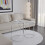 URBN Living (White Marble Top with Chrome Legs) 2 Pcs Round Nesting Stackable Sofa Side Bedside End Table Set Wood Top Metal Legs 3