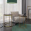 URBN Living (Rustic Brown Top with Gold Legs) 2 Pcs Round Nesting Stackable Sofa Side Bedside End Table Set Wood Top Metal Legs 4
