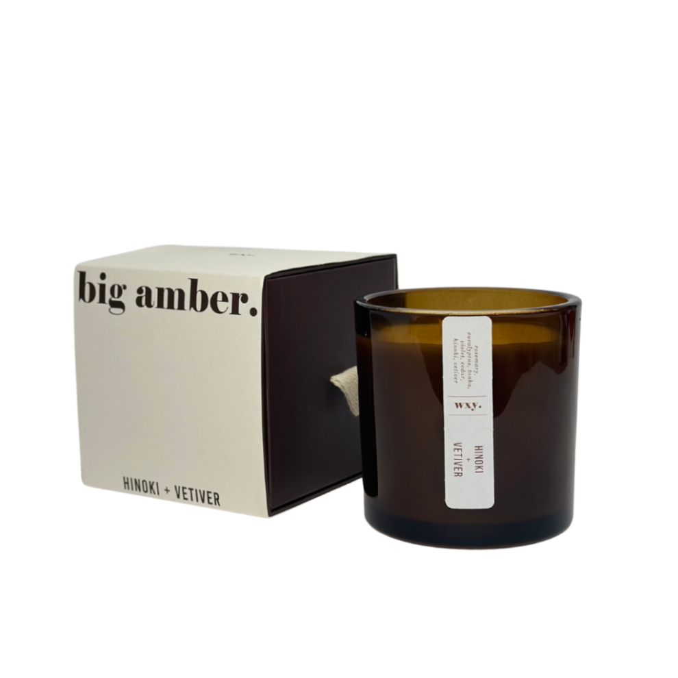 WXY Big Amber Candle - Hinoki & Vetiver