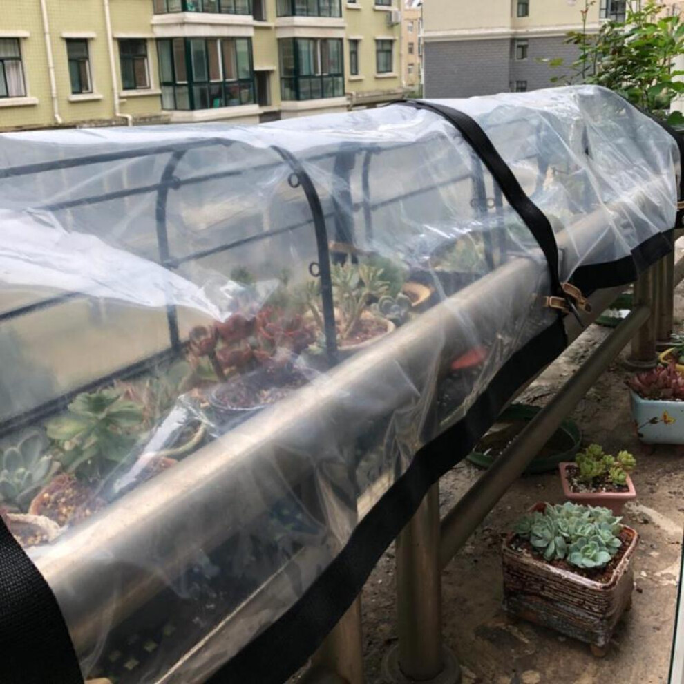 (white, 1×1M) Waterproof Tarp Transparent Film Windows Rain Protect Balcony Flower Plants Shelter Visible Shade Sail Garden For Yard