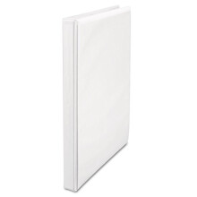 Universal 20952 Economy Round Ring View Binder, 1/2-Inch Capacity, White