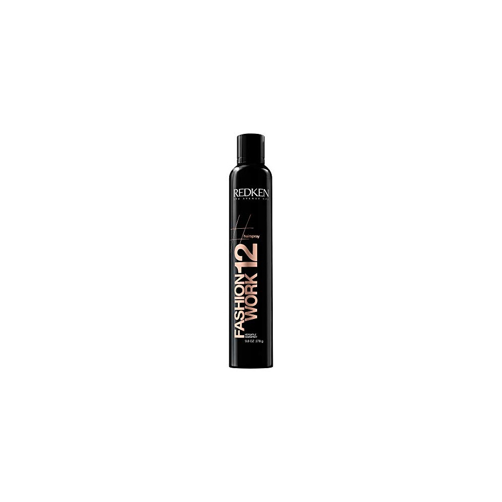 Redken Fashion Work 12 Versatile Hairspray | For All Hair Types | Protects Against Frizz & Humidity | 9.8 Oz