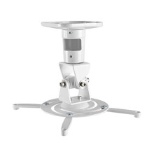 AMER Projector Mount - Heavy Duty Universal Ceiling Bracket LCD DLP Tilt 360  Swivel 30lbs (White)