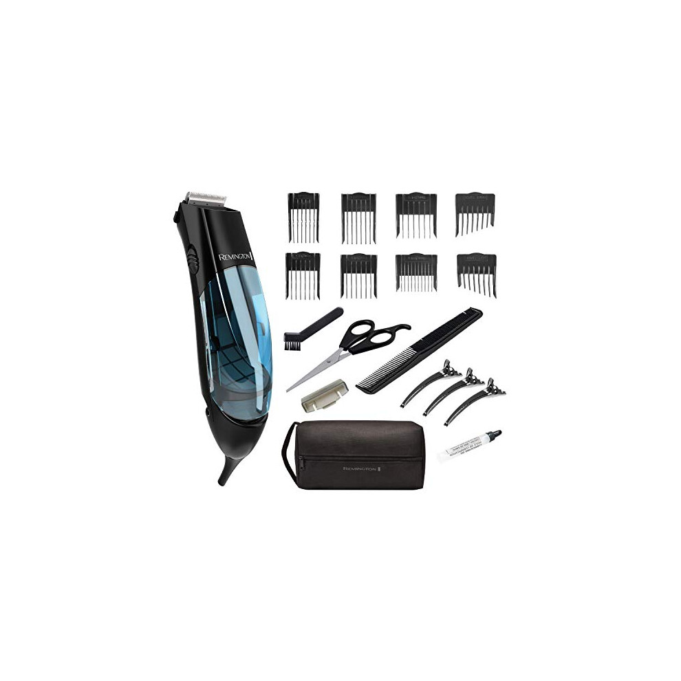 Remington HKVAC2000A Vacuum Haircut Kit  Vacuum Beard Trimmer  Hair Clippers for Men (18 pieces)