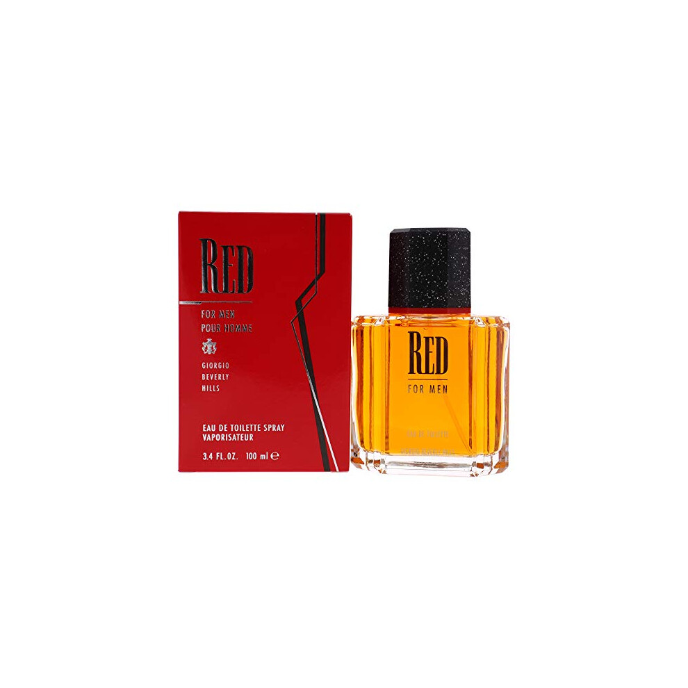 Mens Cologne by Giorgio Benerly Hills  Red  Eau De Toilette EDT Spray  3.4 Fl Oz