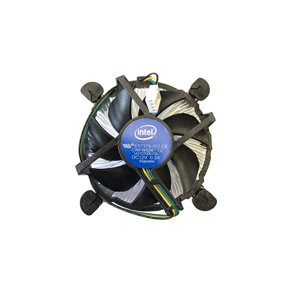 Intel E97379-003 Core i3/i5/i7 Socket 1150/1155/1156 4-Pin Connector CPU Cooler with Aluminum Heatsink and 3.5-Inch Fan for Desktop PC Computer