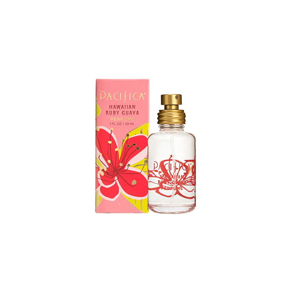 Pacifica Beauty  Hawaiian Ruby Guava Spray Clean Fragrance Perfume  Made with Natural & Essential Oils  Juicy Guava Citrus Scent  Vegan + Cruelty Free