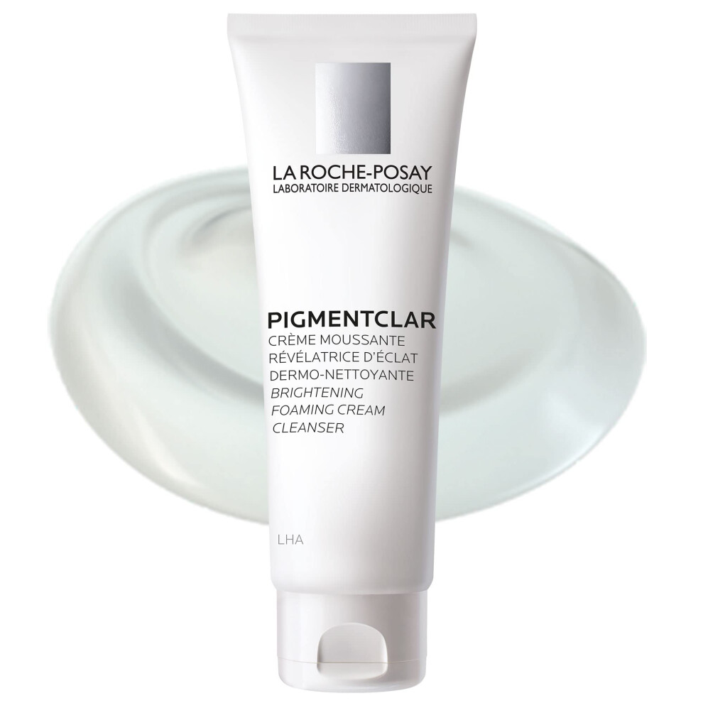 La Roche-Posay Pigmentclar Brightening Face cleanser  Exfoliating Face Wash with LHAs  Dark Spot Remover and Skin Tone Brightening  Fragrance Free Foa