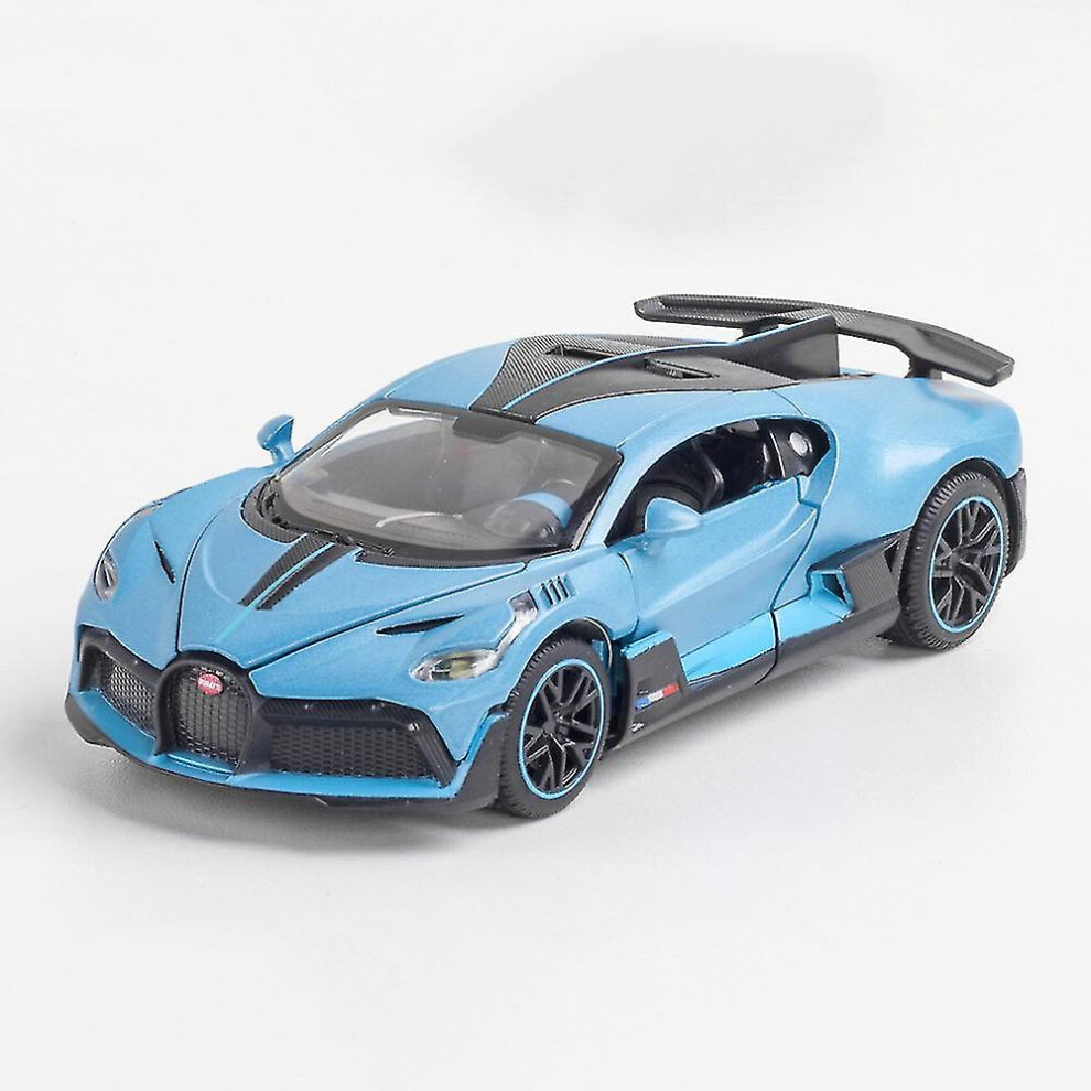 (Blue) 1:32 Bugatti Divo Alloy Diecasts Toy Car Model Three Doors Can Be Opened Pull Back Metal Toy Vehicles For Kids Christmas Gifts-image-OPC-PFSH59F-NEW