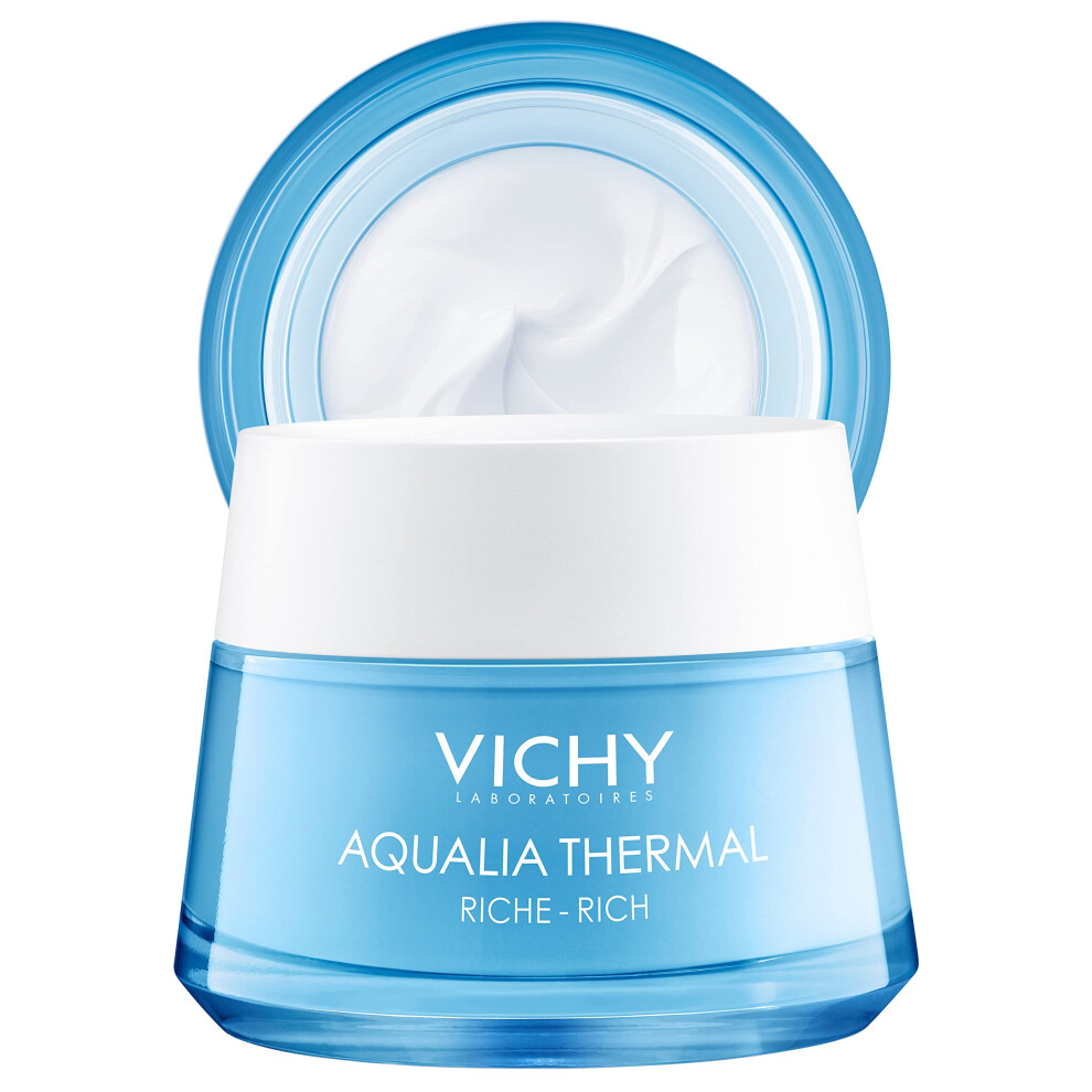 Vichy Aqualia Thermal Rich Face cream Moisturizer for Dry and Extra-Dry Skin  Facial Moisturizer with Hydrating Natural Origin Hyaluronic Acid  Soothe