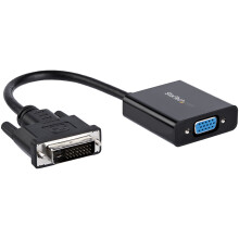 StarTech.com DVI-D to VGA Active Adapter Converter Cable - 1080p - DVI to VGA Converter Box (DVI2VGAE)  Black