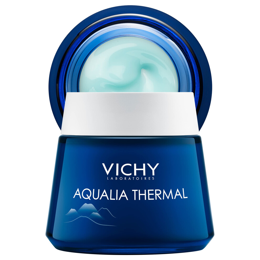 Vichy Aqualia Thermal Spa Face Night cream and Overnight Mask with Hyaluronic Acid  Moisturizer for Face and Neck  Moisturizing Night Time Anti Wrinkl